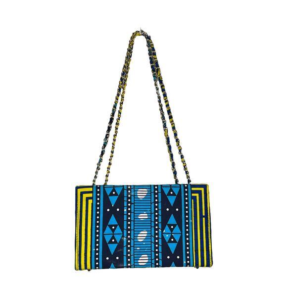 Mak Nisy Nigeria Womens Chain Crossbody Shoulder Bag Multi Velvet Lining - Picture 2 of 10